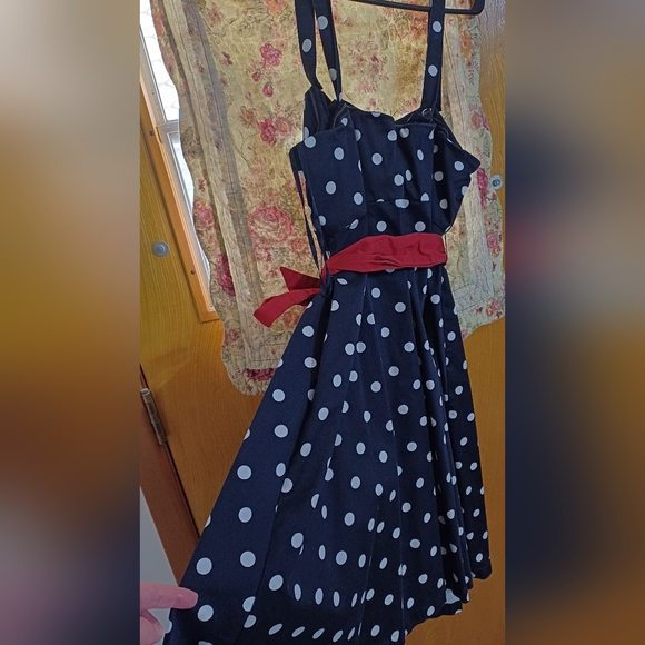 Wedding Prom Dress XL Rockabilly Lolita 50s Strapless or w Straps XL - Picture 6 of 13